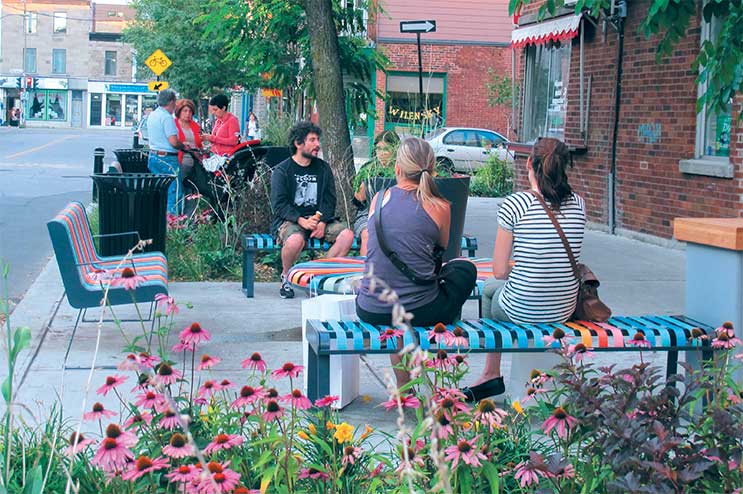 mobilier urbain gamme pastel Montréal