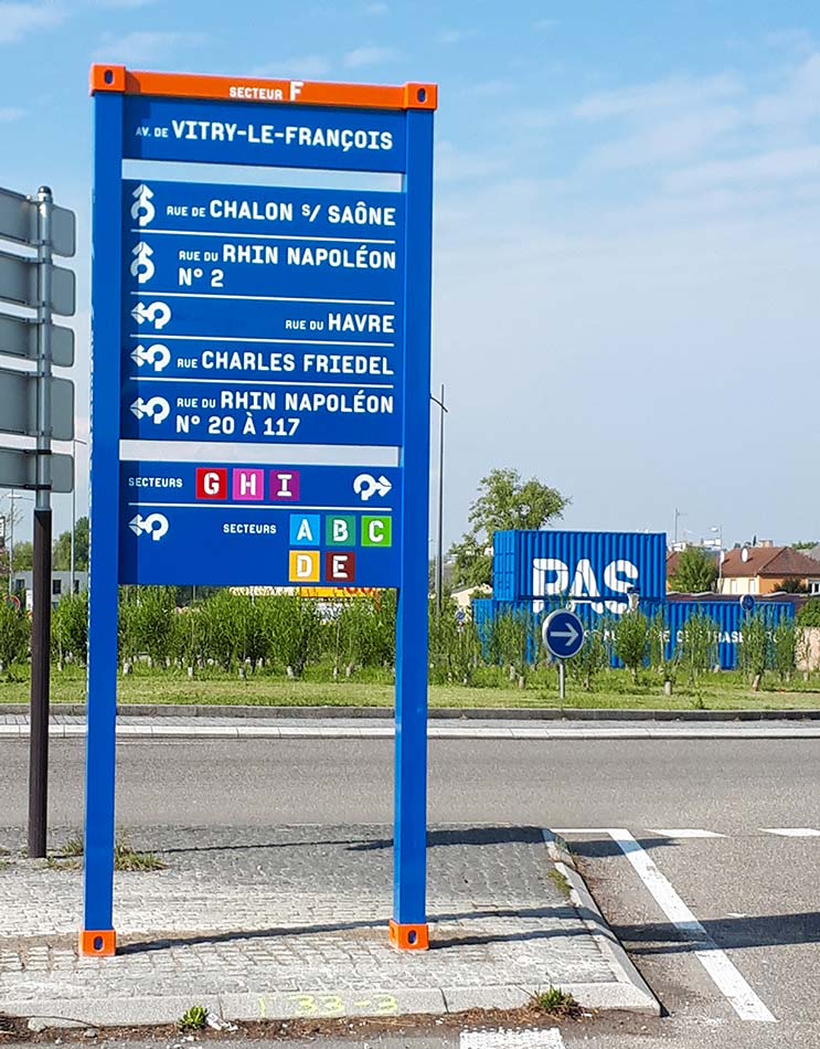 Signalétique sur-mesure bi mat port autonome Strasbourg