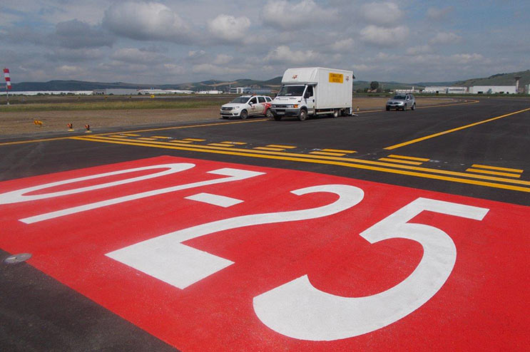 Marquage au sol aéroport de Roumanie